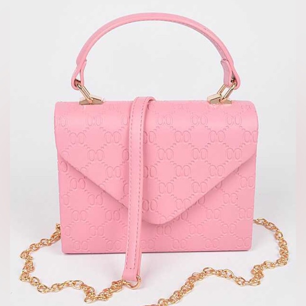 Gold Chain Logo Quilted Convertible Purse Bag - Picture 2 of 4
